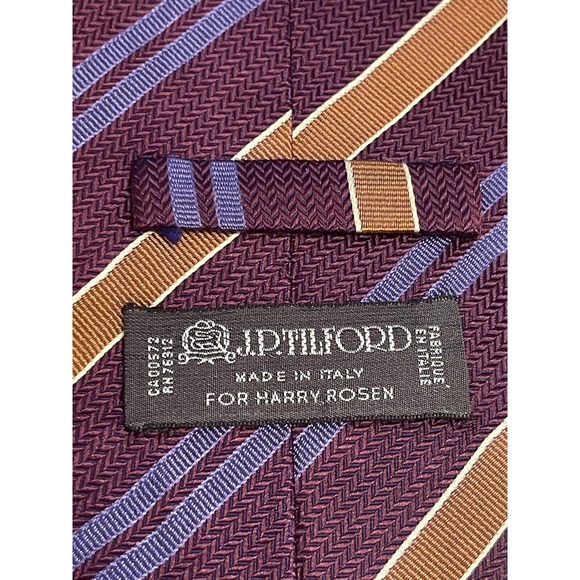 J.P Tilford Hand Made 100% Silk Men’s Neck Tie Made In Italy - Picture 8 of 9